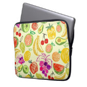 Muster der Fruchtdoodle Laptopschutzhülle (Vorderseite Links)