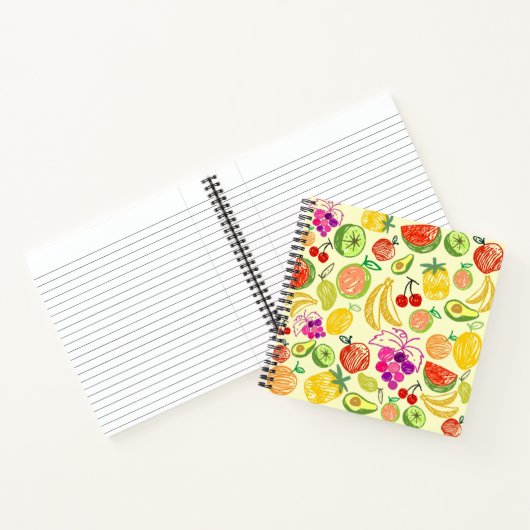 Muster der Fruchtdoodle Notizblock (Innenseite)