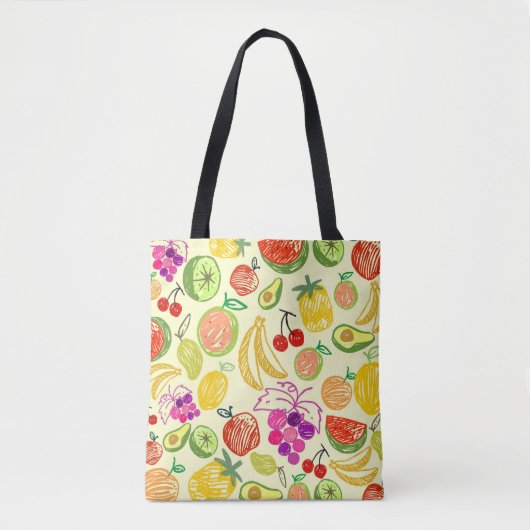 Muster der Fruchtdoodle Tasche (Vorderseite)