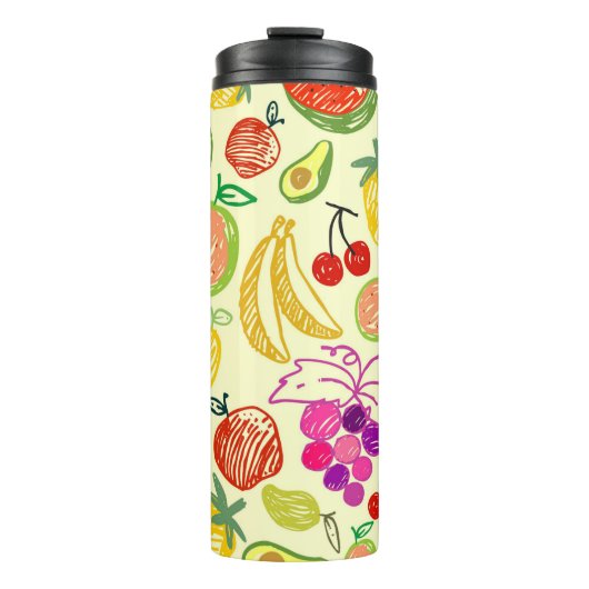 Muster der Fruchtdoodle Thermosbecher (Vorderseite)