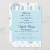 Muster der Fun Twin Boy Baby Dusche Einladung (Vorne/Hinten)