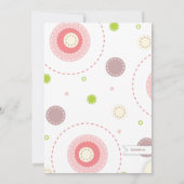 Muster der Fun Twin Girl Baby Dusche Einladung (Rückseite)