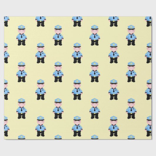 Muster der Funny Police Geschenkpapier (Flach)