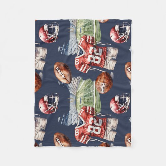 Muster der Fußballausrüstung Fleecedecke (Vorderseite)