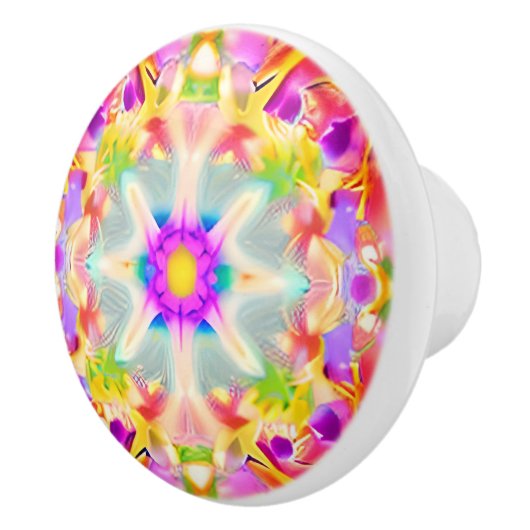 Muster der Gefärbte Krawatte von Soft Spring Pasto Keramikknauf (Rechts)