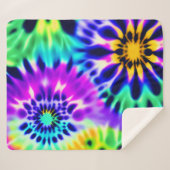 Muster der gefärbte Krawatte wirbeln Sherpadecke (Vorderseite (Horizontal))