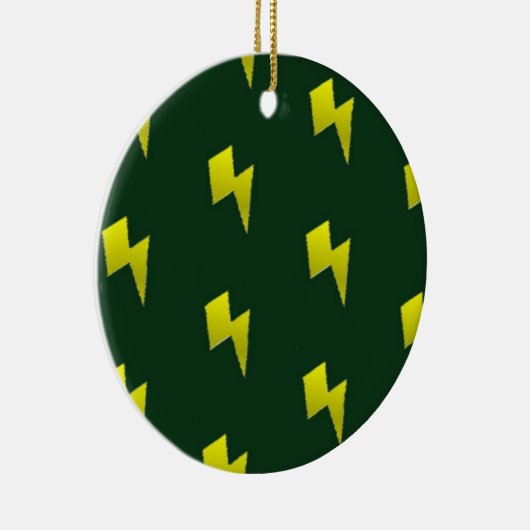 Muster der gelben Blitzschrauben Keramik Ornament (Rechts)