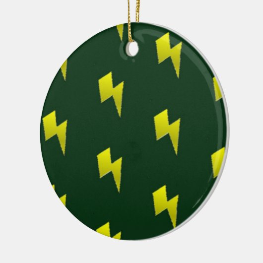 Muster der gelben Blitzschrauben Keramik Ornament (Links)