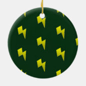 Muster der gelben Blitzschrauben Keramik Ornament (Hinten)