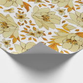 Muster der gelben Blume Geschenkpapier (Ecke)