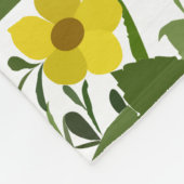 Muster der gelben Blumen Fleecedecke (Ecke)