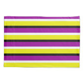 Muster der gelben Lila Streifen Kissenbezug (Rückseite)