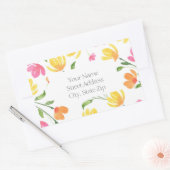 Muster der gelben orangefarbenen Wasserfarben Rechteckiger Aufkleber (Umschlag)