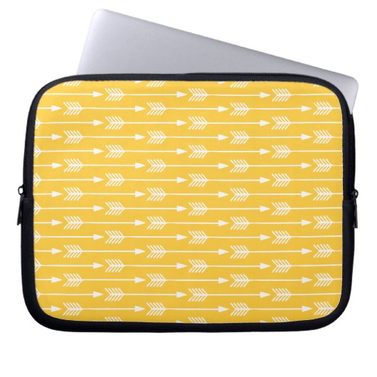 Muster der gelben Pfeile Laptopschutzhülle (Vorderseite)