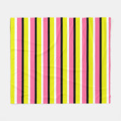Muster der gelben rosa Streifen Fleecedecke (Vorderseite (Horizontal))