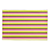 Muster der gelben rosa Streifen Kissenbezug (Rückseite)