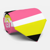 Muster der gelben rosa Streifen Krawatte (Gerollt)