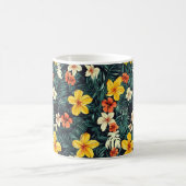 Muster der gelben tropischen Blume Kaffeetasse (Mittel)