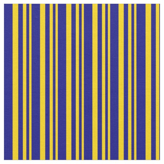 Muster der gelben und blauen Linien Stoff (Nahaufnahme)