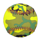 Muster der gelbgrünen militärischen Camouflage Baseball (Rückseite)