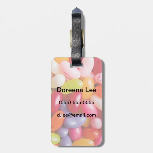 Muster der Geleebonbons Gepäckanhänger (Rückseite vertikal)