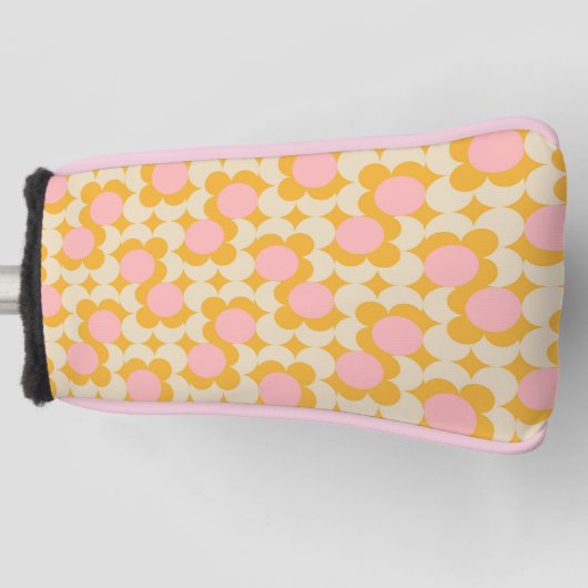 Muster der geometrischen Blume des Mittelkreises Golf Headcover (Vorderseite)