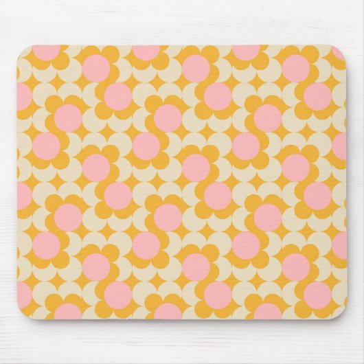 Muster der geometrischen Blume des Mittelkreises Mousepad (Vorne)