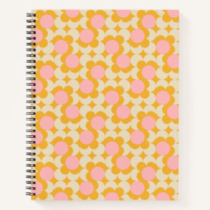 Muster der geometrischen Blume des Mittelkreises Notizblock