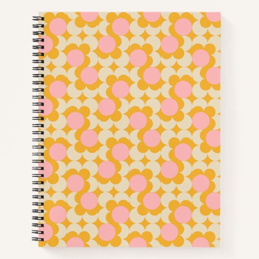 Muster der geometrischen Blume des Mittelkreises Notizblock (Vorderseite)