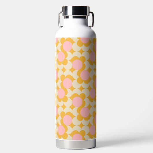 Muster der geometrischen Blume des Mittelkreises Trinkflasche (Vorderseite)