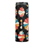 Muster der geometrischen Blume des Retro-Regenboge Thermosbecher (Rückseite)