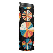 Muster der geometrischen Blume des Retro-Regenboge Thermosbecher (Nach rechts gedreht)