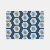 Muster der geometrischen Blume Fleecedecke (Vorderseite (Horizontal))