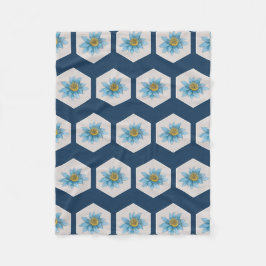 Muster der geometrischen Blume Fleecedecke