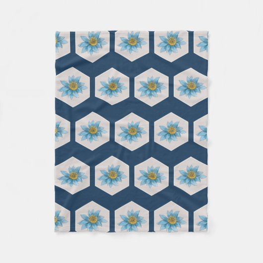 Muster der geometrischen Blume Fleecedecke (Vorderseite)