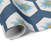 Muster der geometrischen Blume Geschenkpapier (Rolleneckpunkt)