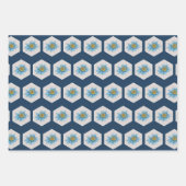 Muster der geometrischen Blume Geschenkpapier Set (Vorderseite 3)