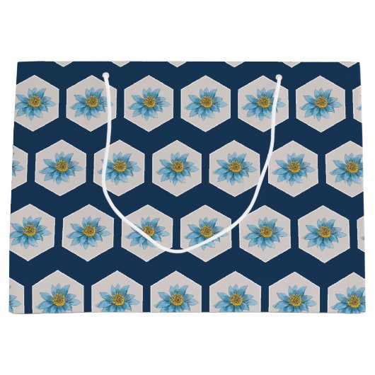 Muster der geometrischen Blume Große Geschenktüte (Vorderseite)