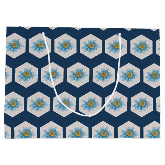 Muster der geometrischen Blume Große Geschenktüte (Rückseite)