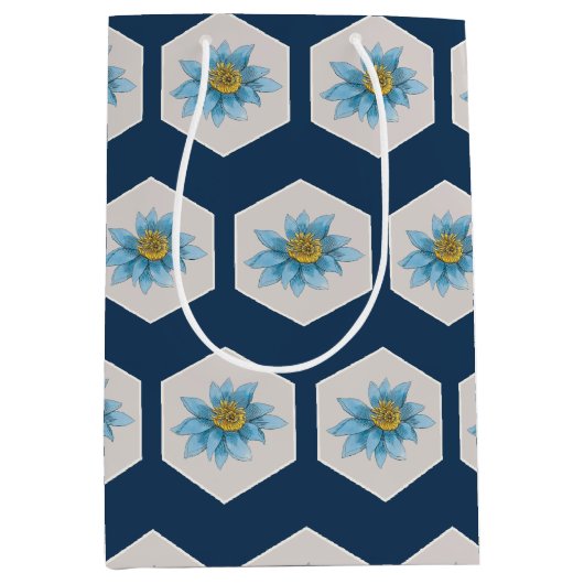 Muster der geometrischen Blume Mittlere Geschenktüte (Vorderseite)