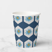 Muster der geometrischen Blume Pappbecher (Rückseite)