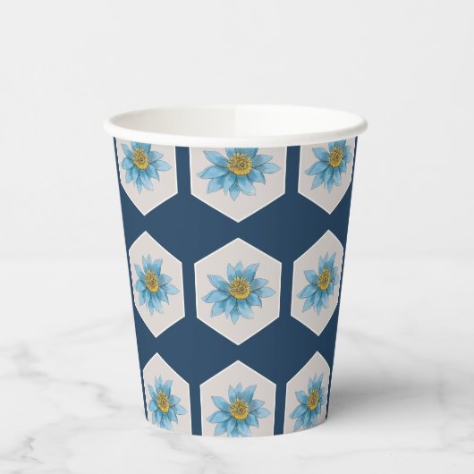 Muster der geometrischen Blume Pappbecher (Links)