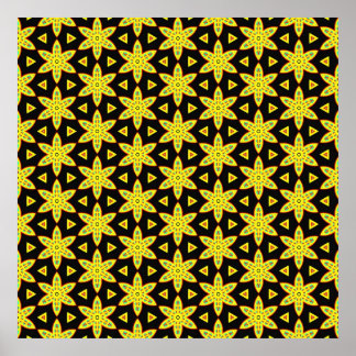 Muster der geometrischen Blume Poster