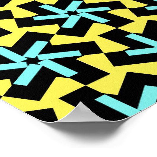 Muster der geometrischen Blume Poster (Ecke)