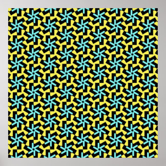 Muster der geometrischen Blume Poster