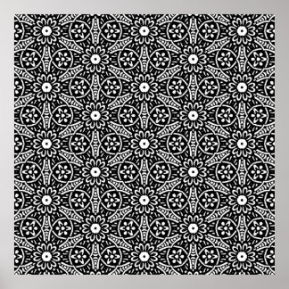Muster der geometrischen Blume Poster