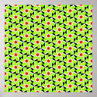 Muster der geometrischen Blume Poster