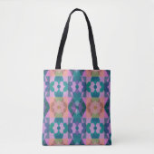 Muster der geometrischen Blume Tasche (Vorderseite)
