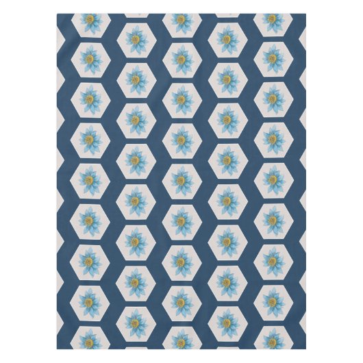 Muster der geometrischen Blume Tischdecke (Vorderseite)