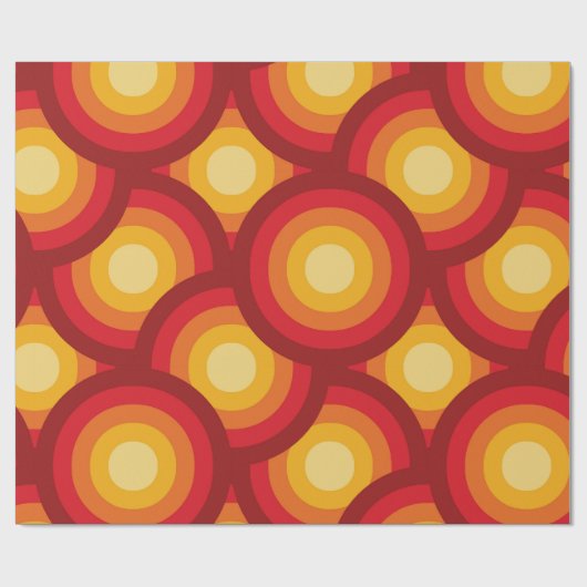 Muster der geometrischen Groovy Circles des Retro  Geschenkpapier (Flach)